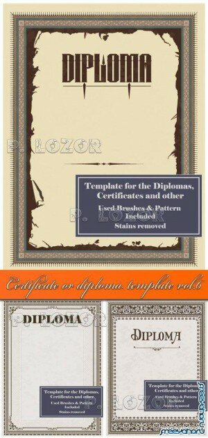    -    | Diploma and certificate vector