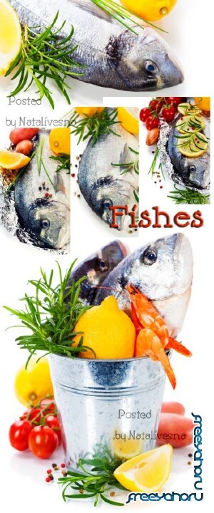 Рыба с лимоном / Fish with a lemon - Stock photo