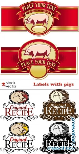   - Labels with pigs