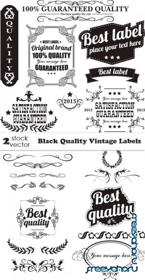   - Black Quality Vintage Labels