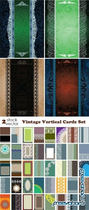   - Vintage Vertical Cards Set